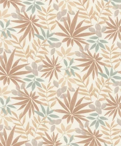 Vliestapete Rasch Blätter Creme Braun Blau 580228