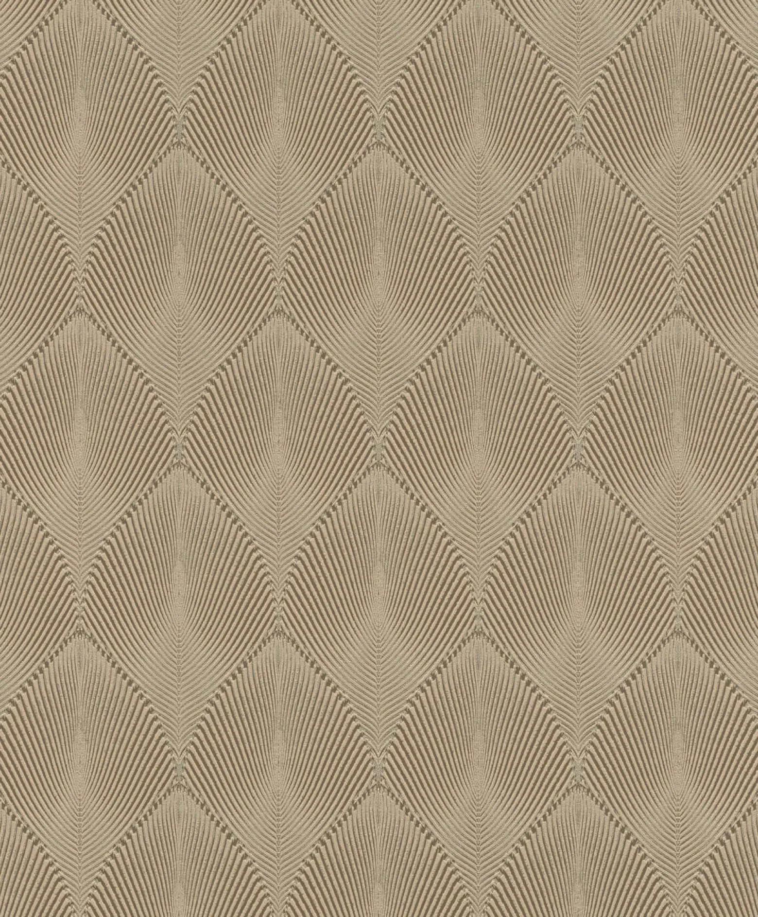 Vliestapete Rasch Blätter 3D braun silber metallic 535822
