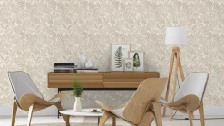 Vliestapete Rasch Blätter Dschungel Creme Braun 692419