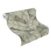 Vliestapete Rasch Blätter Floral Grün Grau 720549