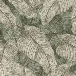 Vliestapete Rasch Blätter Floral Grün Grau 720549