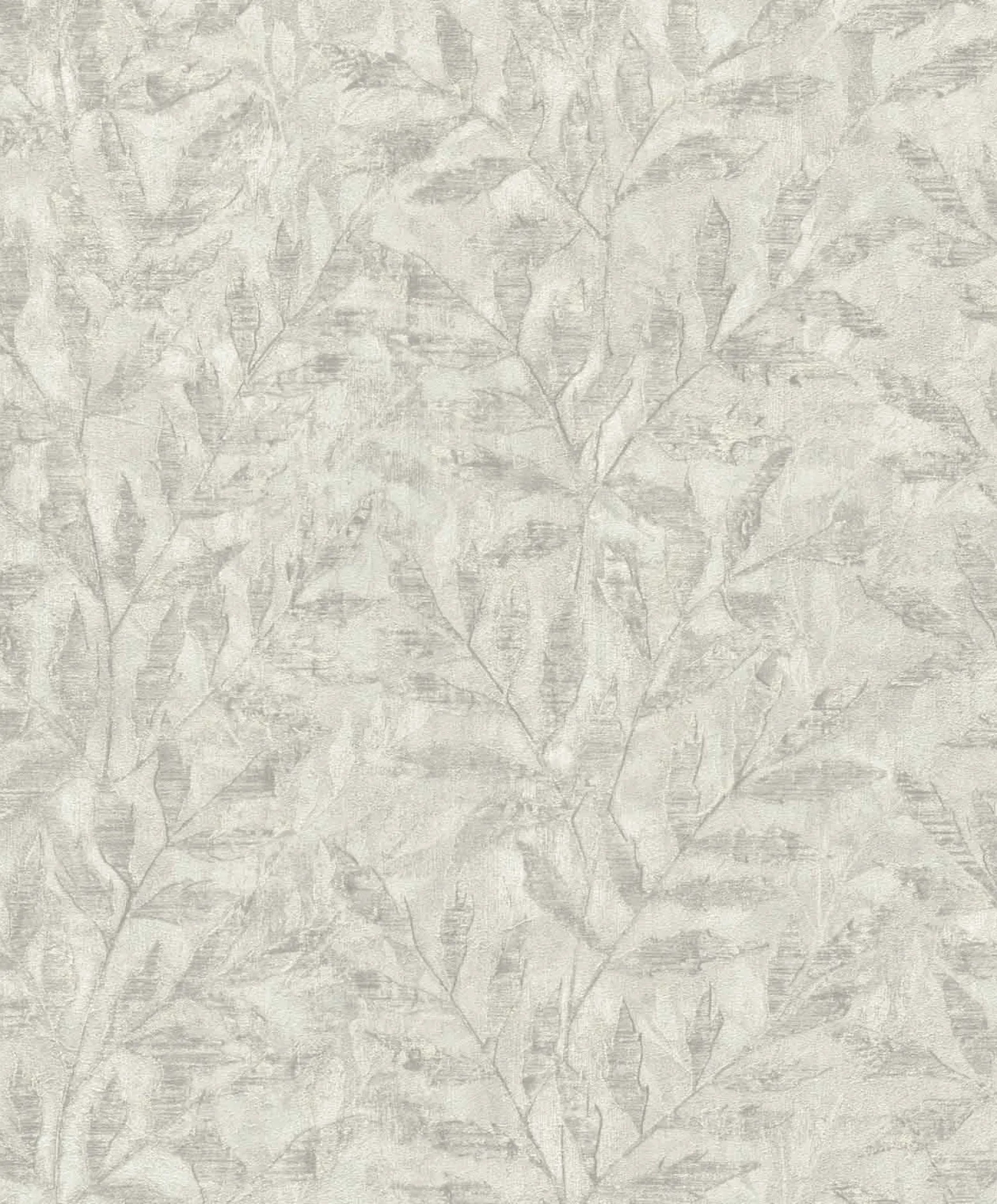 Vliestapete Rasch Blätter Grau Silber Metallic 315011