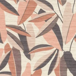 Vliestapete Rasch Blätter Holzoptik Beige Grau Braun 866353