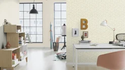 Vliestapete Rasch Blätter Muster creme beige 704624