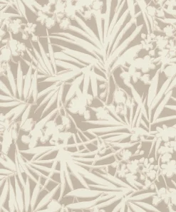 Vliestapete Rasch Blätter Tropisch Braun Creme 330311