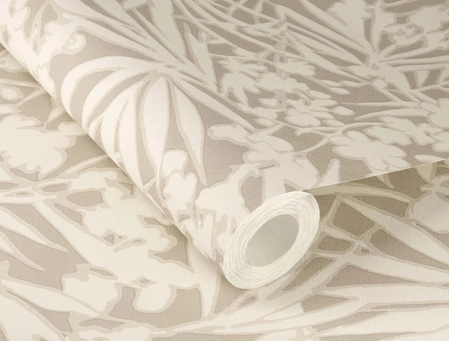 Vliestapete Rasch Blätter Tropisch Braun Creme 330311