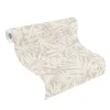 Vliestapete Rasch Blätter Tropisch Grau Creme 330304