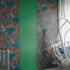 Vliestapete 538236 Rasch Blumen Schwarz Lila