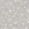 Vliestapete Rasch Blumen Textiloptik Grau Weiß 463828