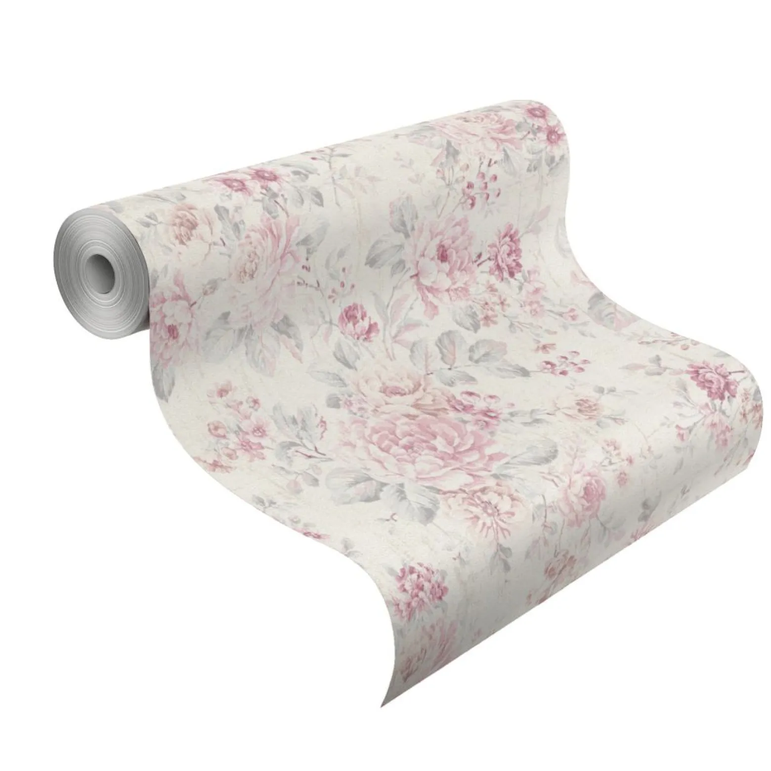 Vliestapete Rasch Blumen Vintage cremeweiß rosa 516029