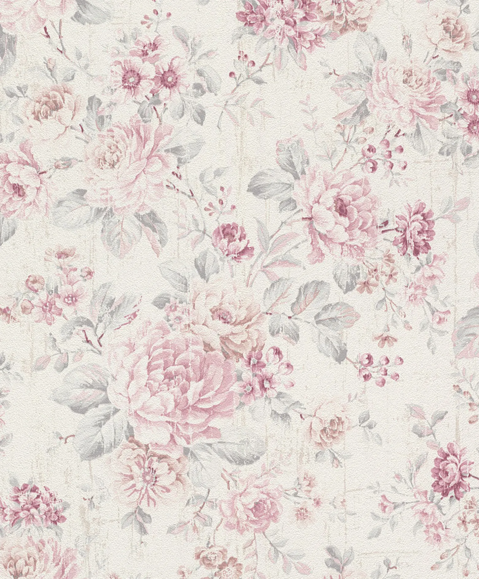 Vliestapete Rasch Blumen Vintage cremeweiß rosa 516029
