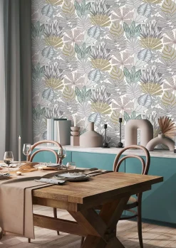Vliestapete Rasch Dschungel Motiv Weiß Schwarz Bunt 868258