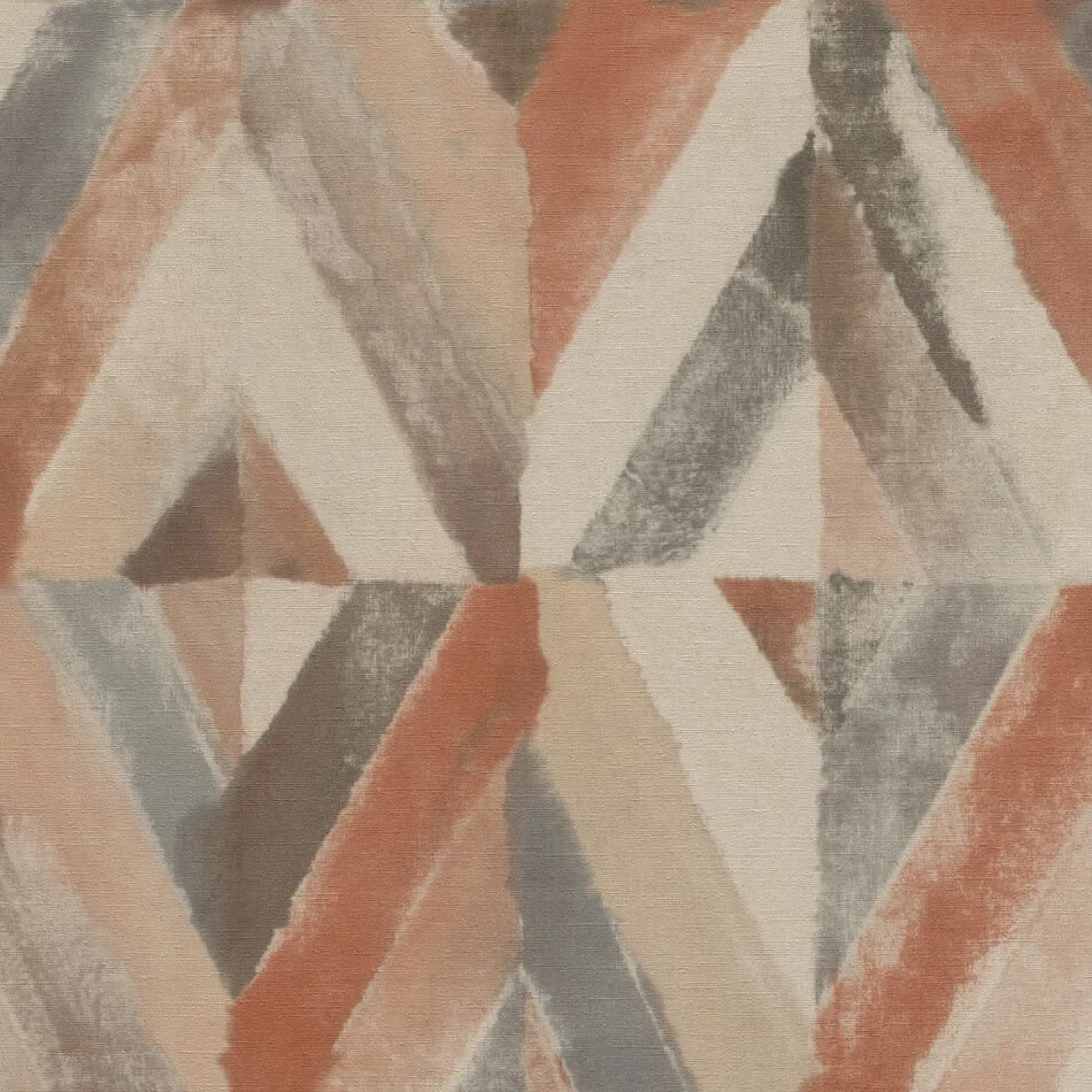 Vliestapete Rasch Ethno Raute orange-rot beige 704020