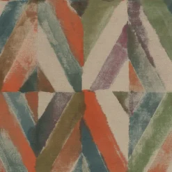 Vliestapete Rasch Ethno Raute grün beige orange 704068