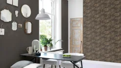 Vliestapete Rasch Farne Schwarz Gold 555165 Lirico