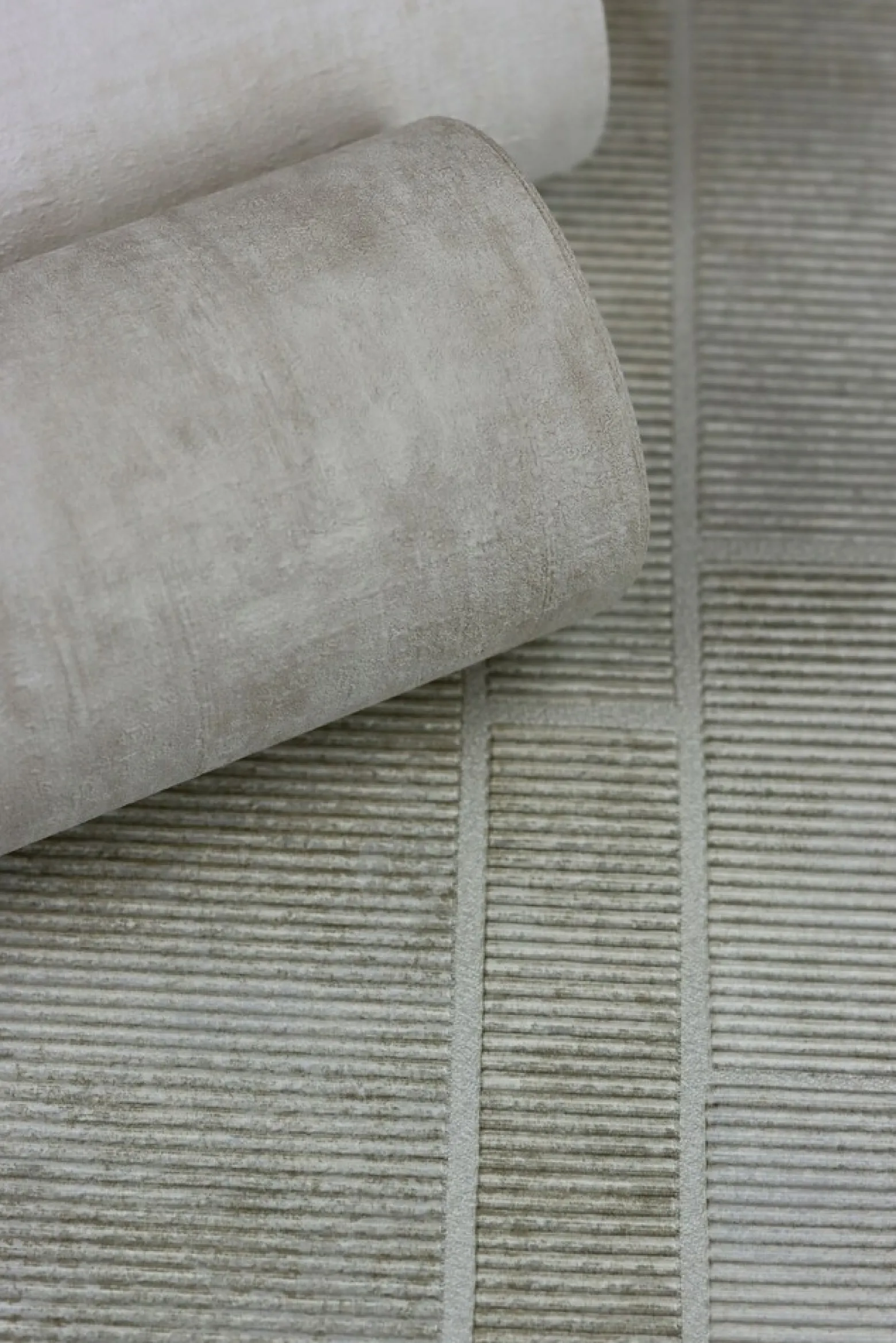 Vliestapete Rasch Fliesen beige-grau metallic 428209