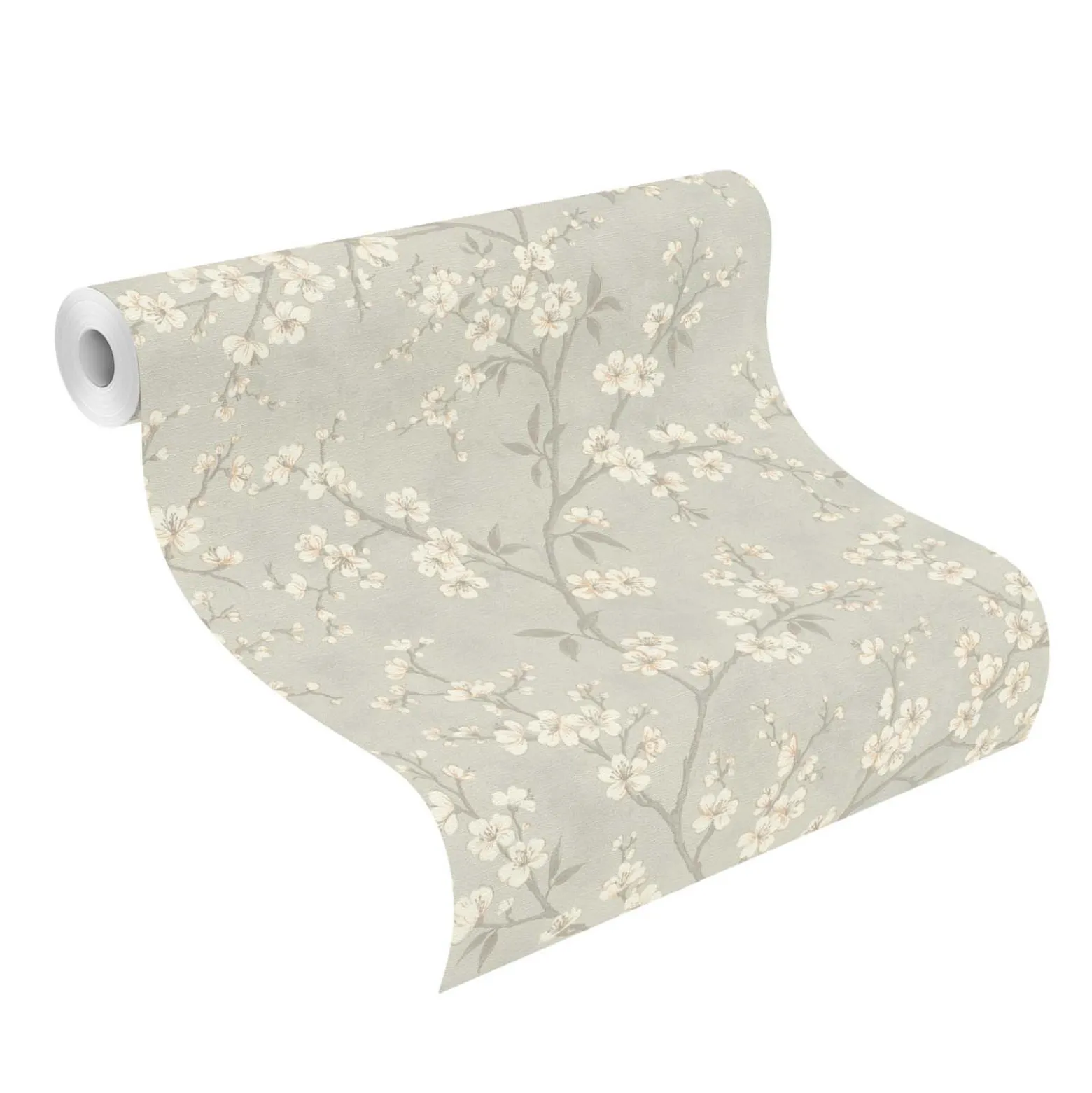 Vliestapete Rasch Floral Blüten Grau Gold Metallic 456752