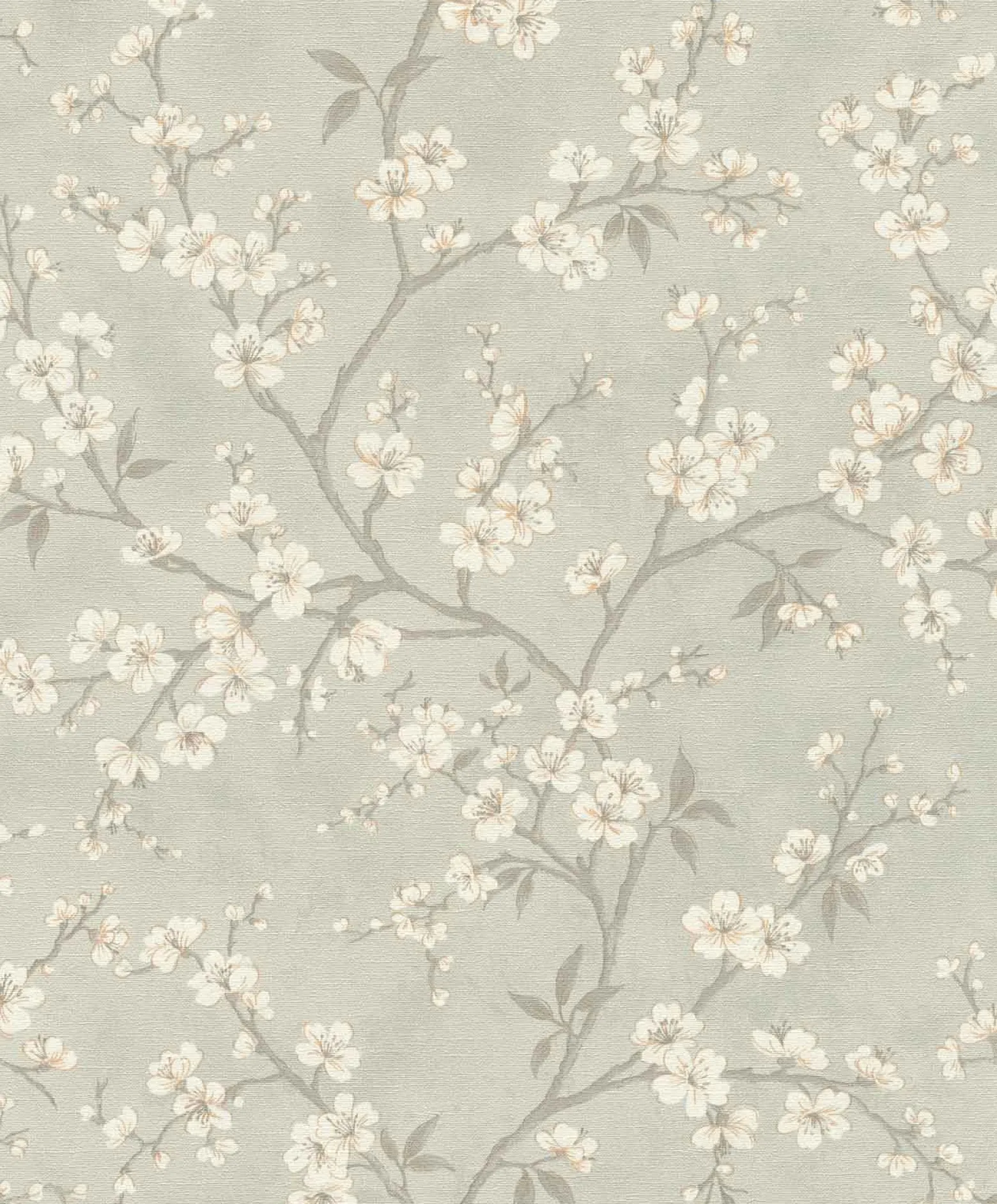 Vliestapete Rasch Floral Blüten Grau Gold Metallic 456752