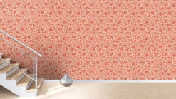 Vliestapete Rasch Floral Blumen Orange Beige 330427