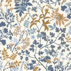 Vliestapete Rasch Floral Blumen Weiß Blau Gelb 868500