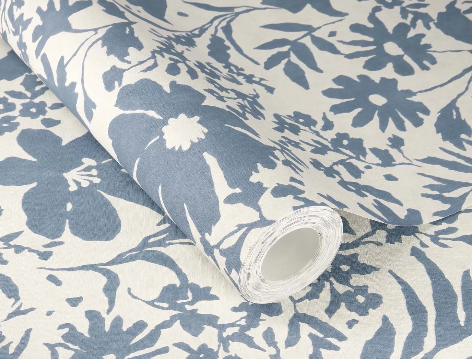 Vliestapete Rasch Floral Blumen Creme Blau 330410