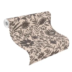 Vliestapete Rasch Floral Blumen Beige Schwarz 330434