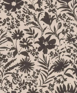 Vliestapete Rasch Floral Blumen Beige Schwarz 330434