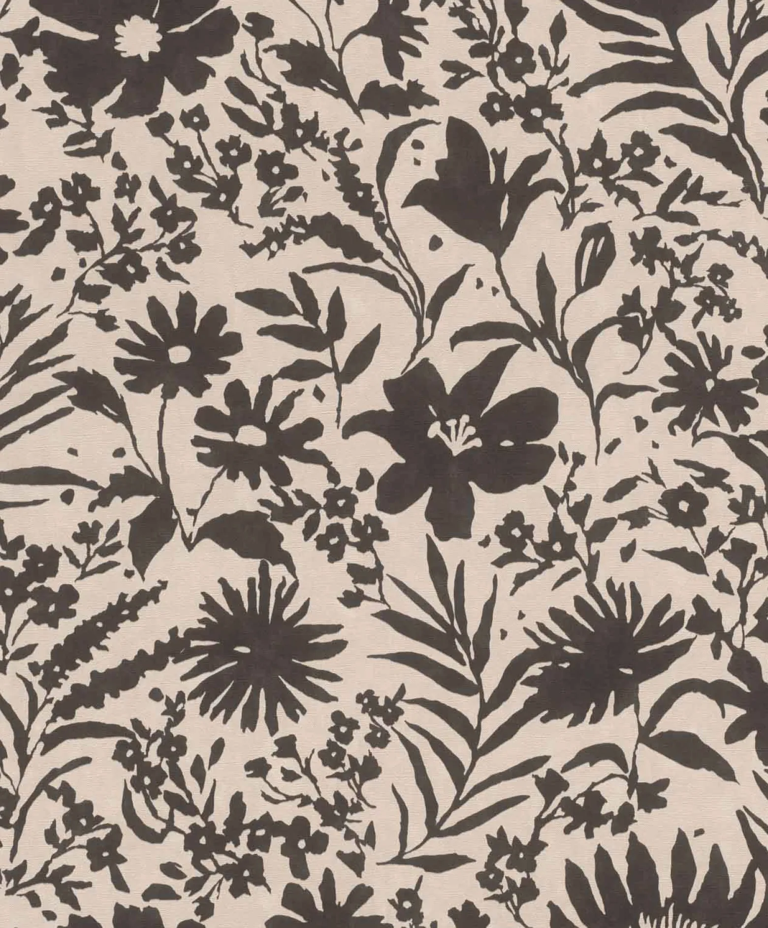 Vliestapete Rasch Floral Blumen Beige Schwarz 330434