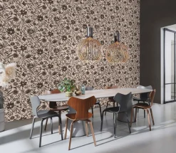 Vliestapete Rasch Floral Blumen Beige Schwarz 330434