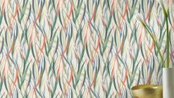 Vliestapete Rasch Floral Gräser Creme Grün Orange 330229