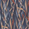 Vliestapete Rasch Floral Gräser Blau Orange 330236