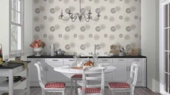 Vliestapete Rasch Floral Ornament grau Glitzer 808810