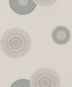 Vliestapete Rasch Floral Ornament grau Glitzer 808810