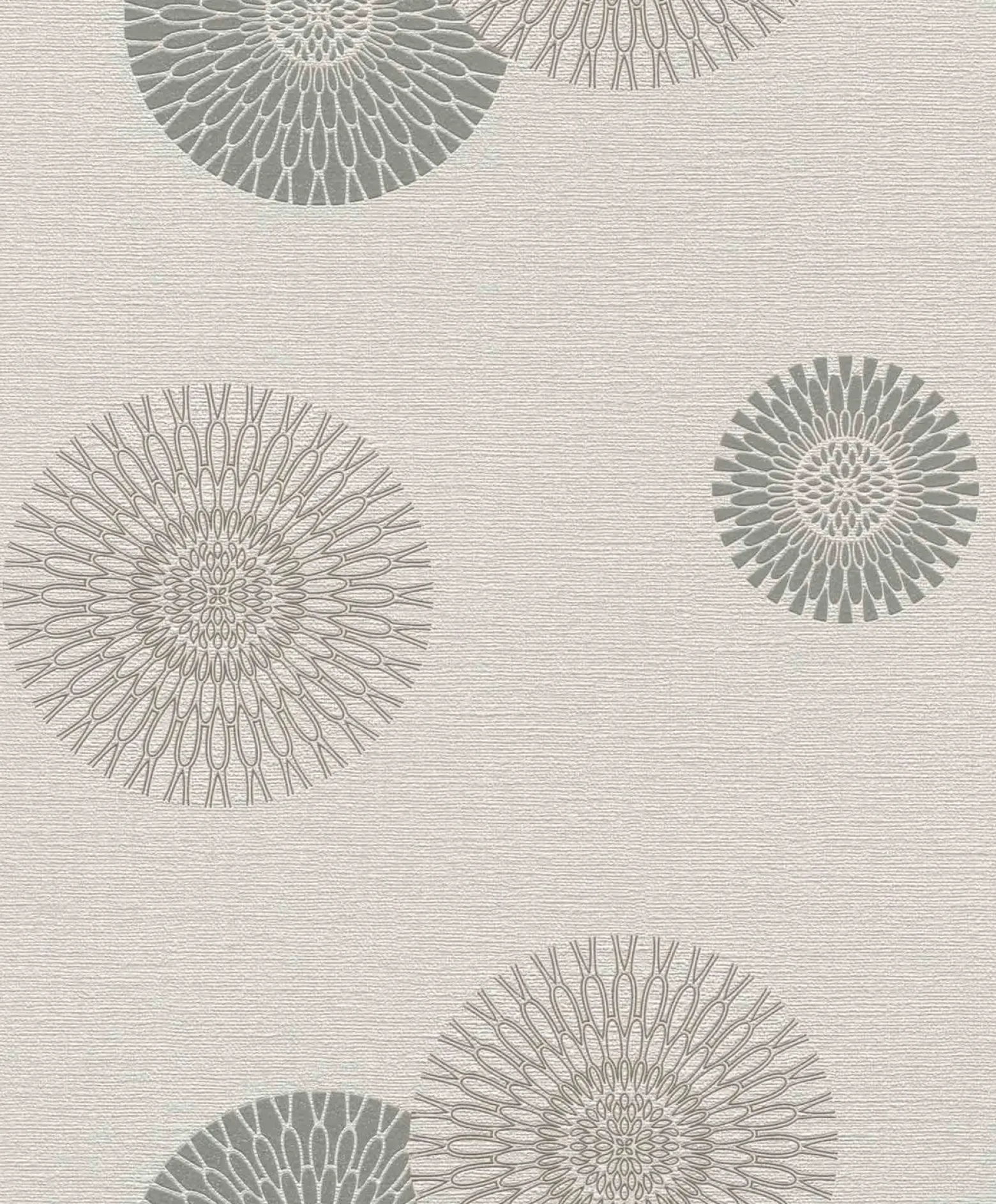 Vliestapete Rasch Floral Ornament grau Glitzer 808810