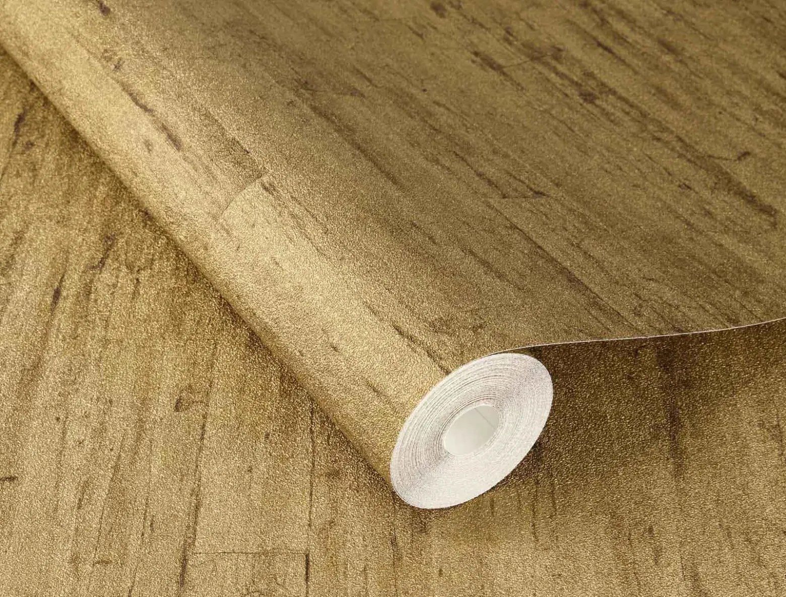 Vliestapete 537079 Rasch Holz Optik Gold