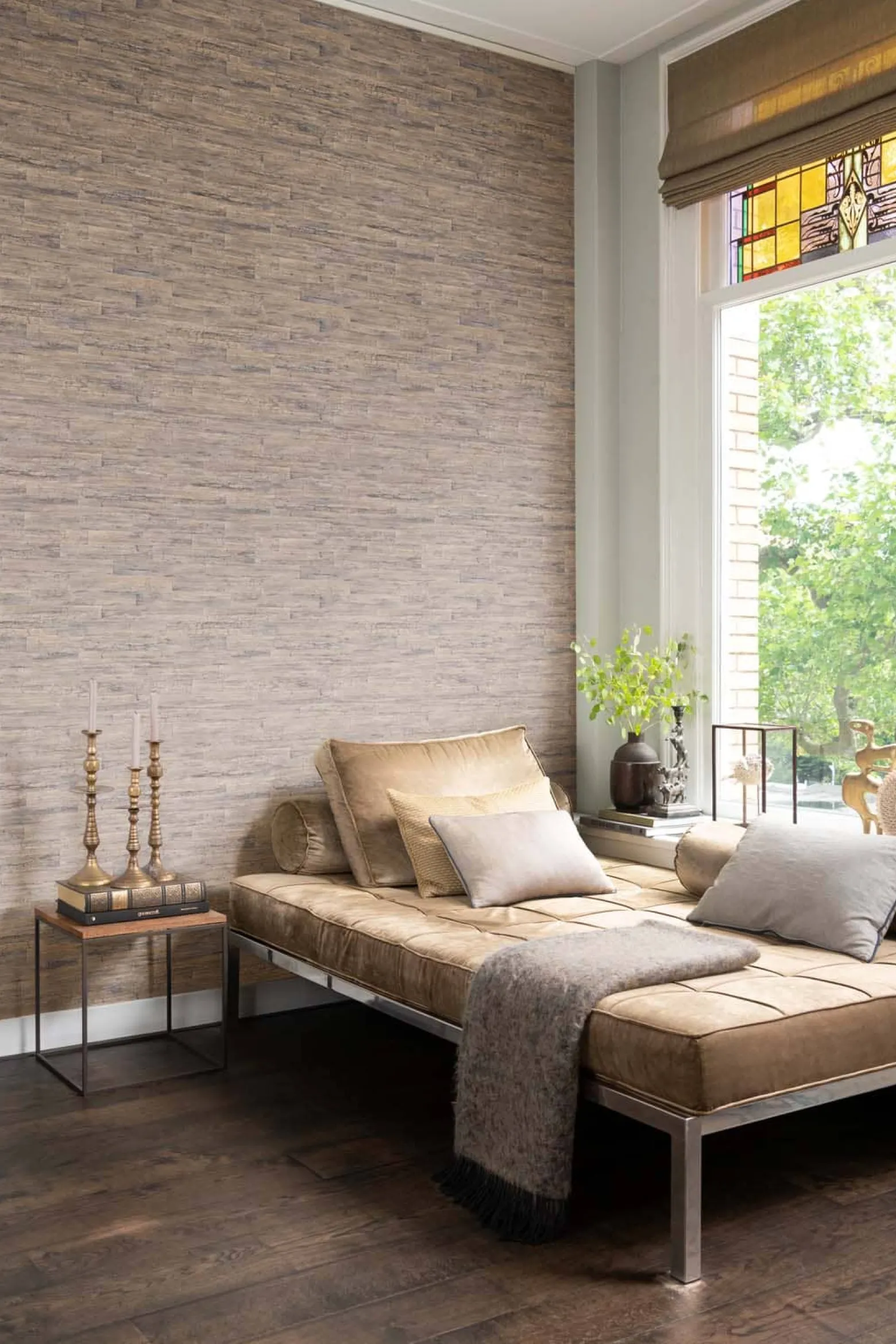 Vliestapete 537031 Rasch Holz Optik Beige Grau