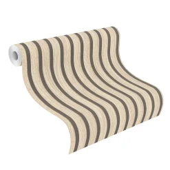 Vliestapete Rasch Holz Paneele Beige Schwarz 499315