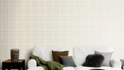 Vliestapete 537444 Rasch kariert Beige Grau