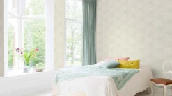 Vliestapete Rasch Palmblätter Weiß Beige 555721 Lirico