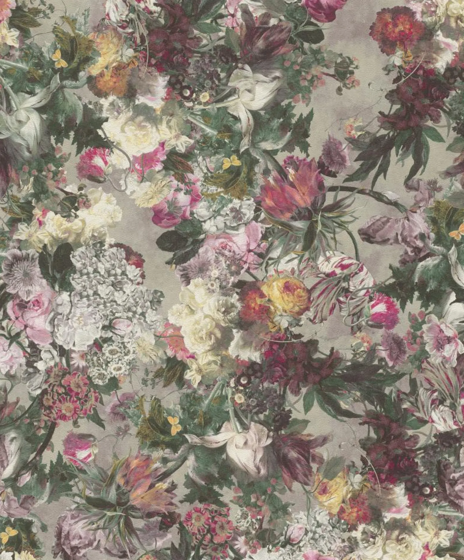 Vliestapete Rasch Passepartout Blumen lila bunt 605631