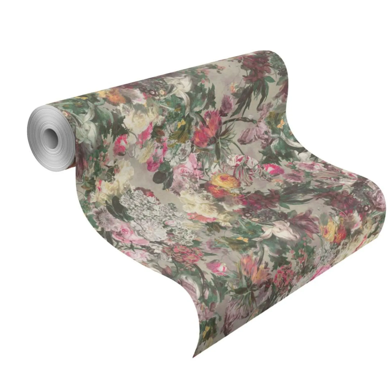 Vliestapete Rasch Passepartout Blumen lila bunt 605631