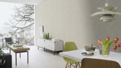 Vliestapete Rasch Putz Optik Taupe Silber 315721