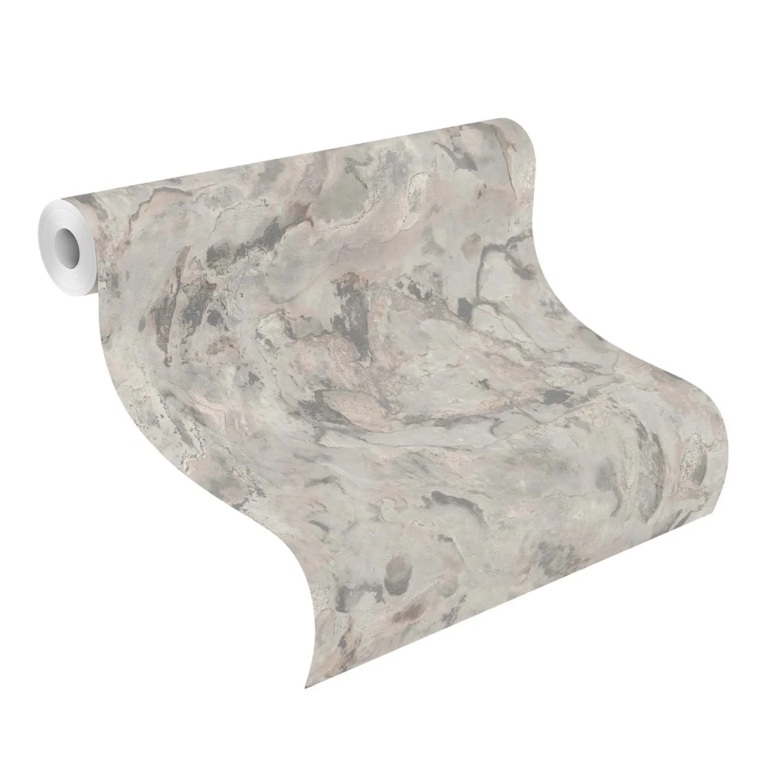 Vliestapete Rasch Putzoptik Grau Beige Metallic 514643