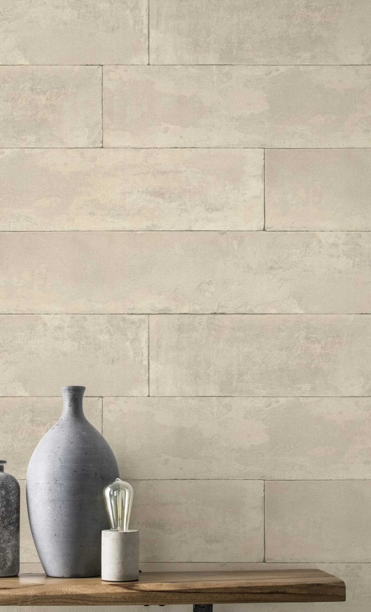 Vliestapete Rasch Stein-Optik grau-beige 426014