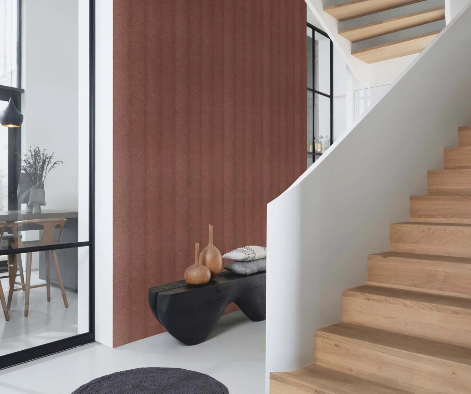 Vliestapete Rasch Streifen Braun Gold Metallic 720365
