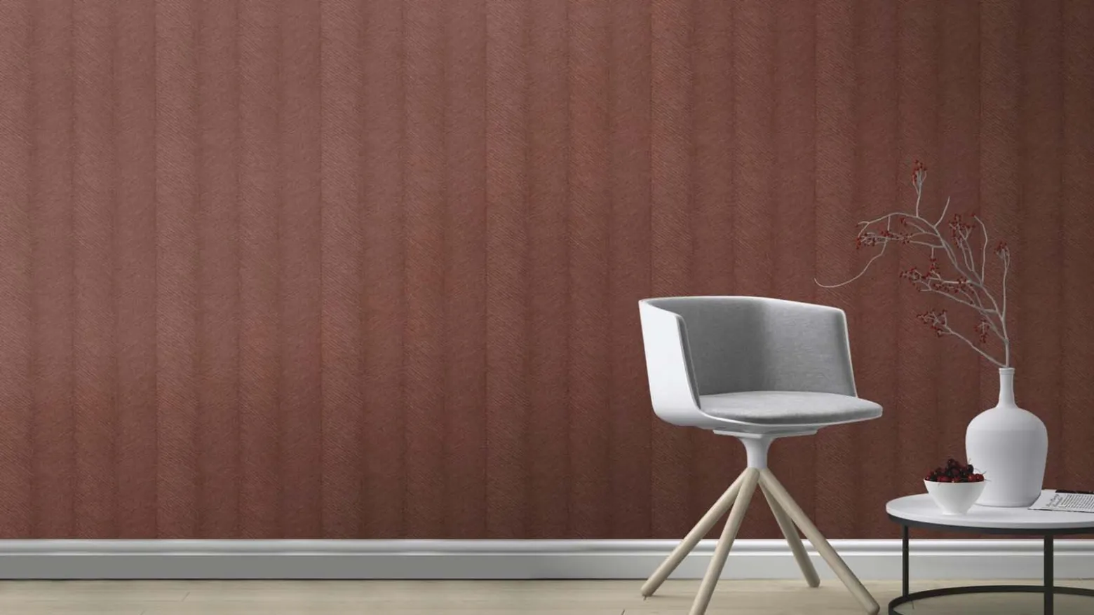 Vliestapete Rasch Streifen Braun Gold Metallic 720365