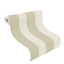 Vliestapete Rasch Streifen Beige Creme 633450