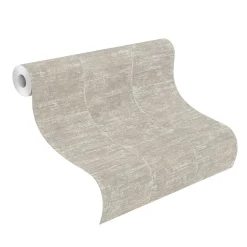 Vliestapete Rasch Streifen Quer taupe Metallic 617627