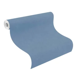 Vliestapete Rasch Textiloptik Einfarbig Blau 330090