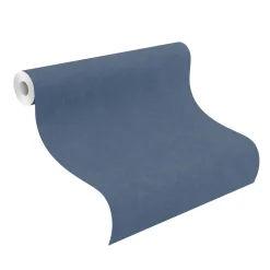 Vliestapete Rasch Textiloptik Uni Dunkelblau 330106